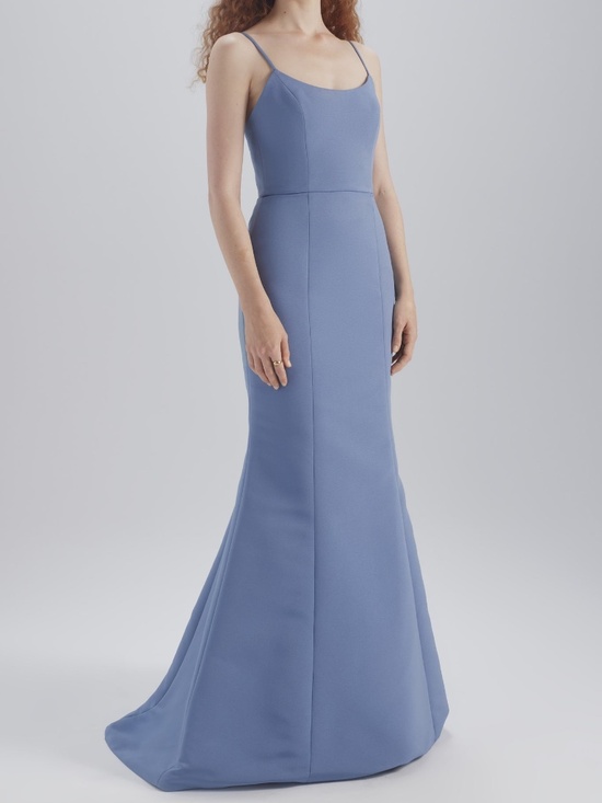 AMSALE Dresses & Skirts - AMSALE 'Moe' Spagetti Strap Fit-To-Flare Maxi Dress, Dusk Blue, Sz-6
